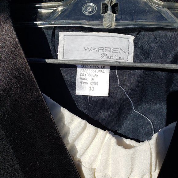 Jacket Skirt size 10 NWT Karen Warren 2 Piece Suit white and black - Picture 3 of 7